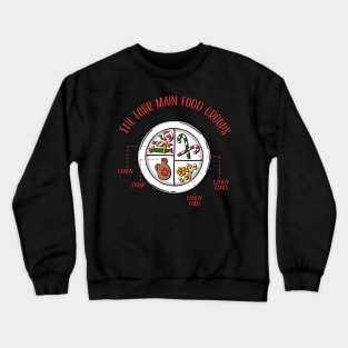 We elves try to stick to the four main food groups... Crewneck Sweatshirt